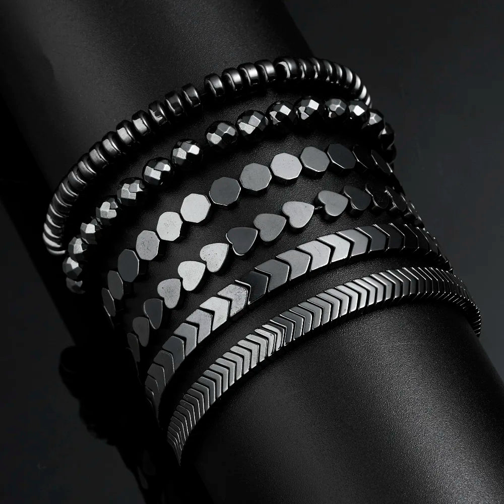 Magnetic therapy Health Care Loss Weight Effective Black Stone Bracelets Slimming Stimulating Acupoints Arthritis Pain Relief