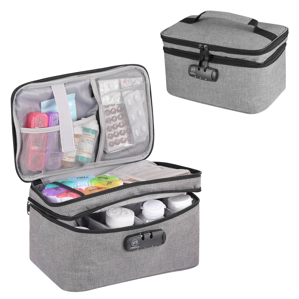 Medicine Storage Organizer Bag Empty, Travel Medicine Bag Pill Bottle Organizer Box, Home Medication Bag