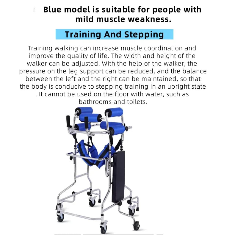 High Quality Adult Walker & Rollator Elderly Disabled Walking Training Aid for Rehabilitation Standing Support