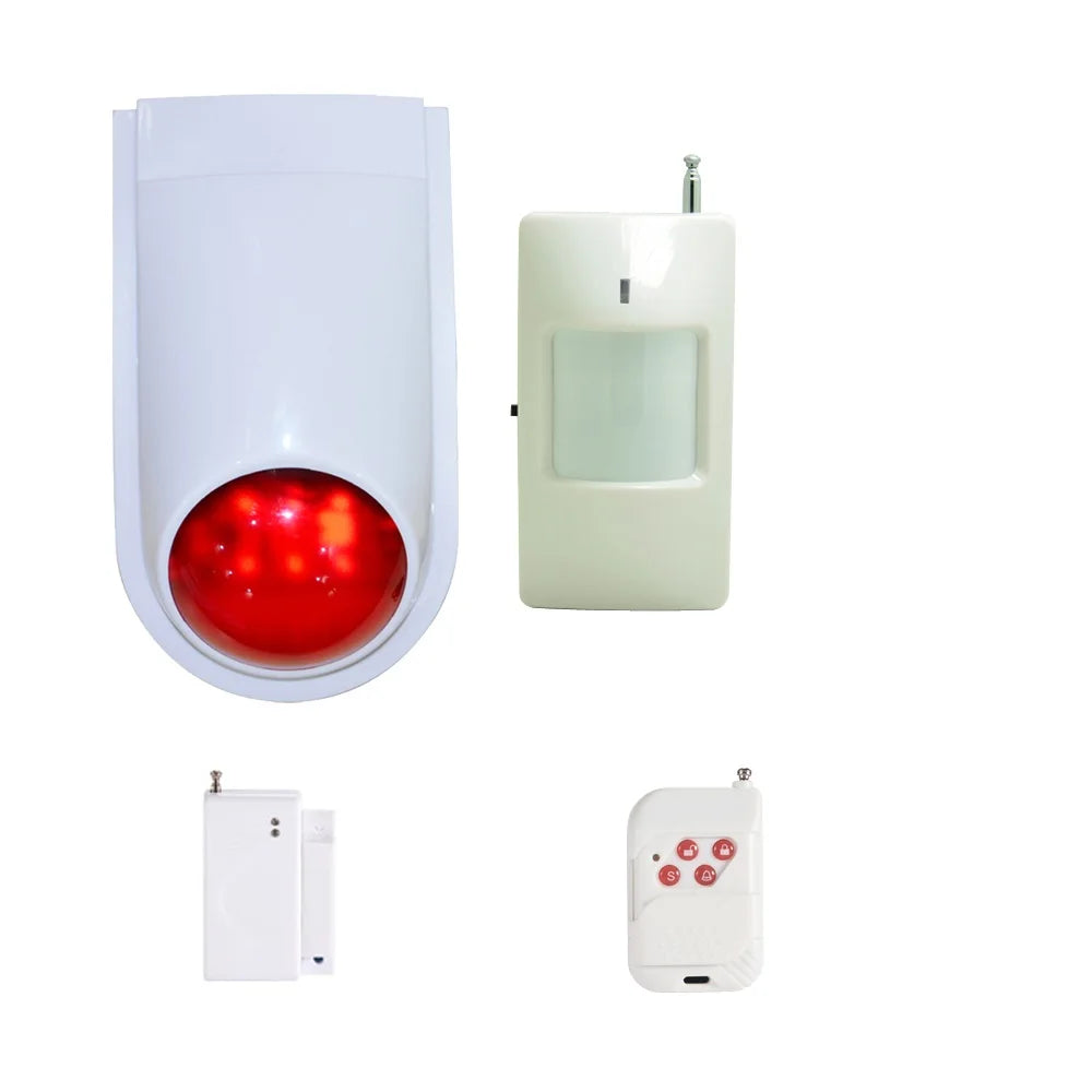 (1 Set) Wireless Emergency Button Calling System 130DB Strobe Siren With 86mm Wall Mounted Panic Button For Hospital Or Bed Call