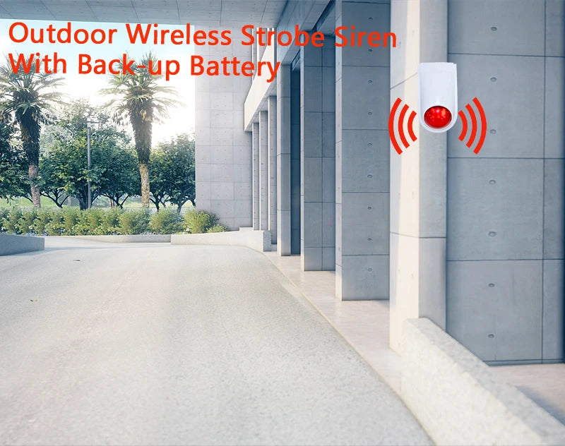 (1 Set) Wireless Emergency Button Calling System 130DB Strobe Siren With 86mm Wall Mounted Panic Button For Hospital Or Bed Call