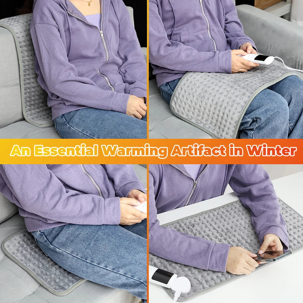 Electric Heating Pad Warm Winter Physiotherapy Blanket Shoulder Neck Back Spine Leg Pain Relief Hot Compress Pad Cushion