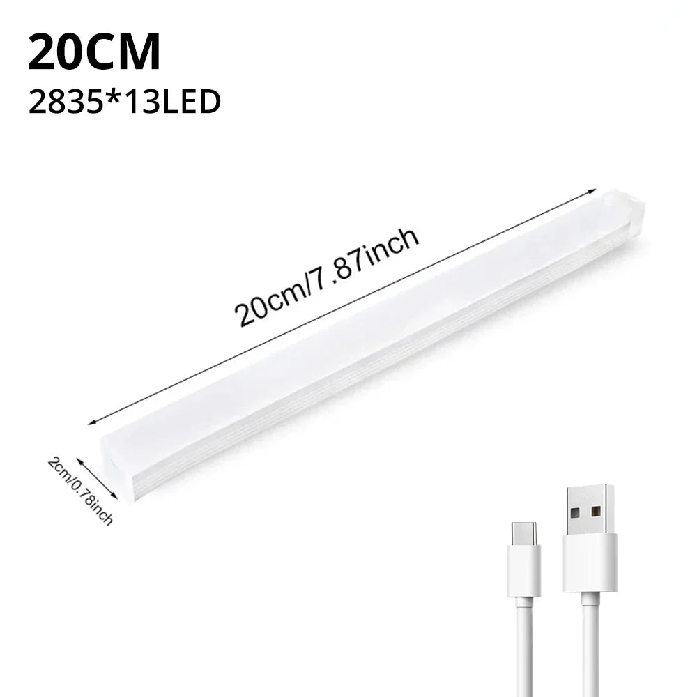Motion Sensor Light Wireless LED Night Light USB Rechargeable Night Lamp Cabinet Wardrobe Lamp Staircase Backlight For Kitchen 1