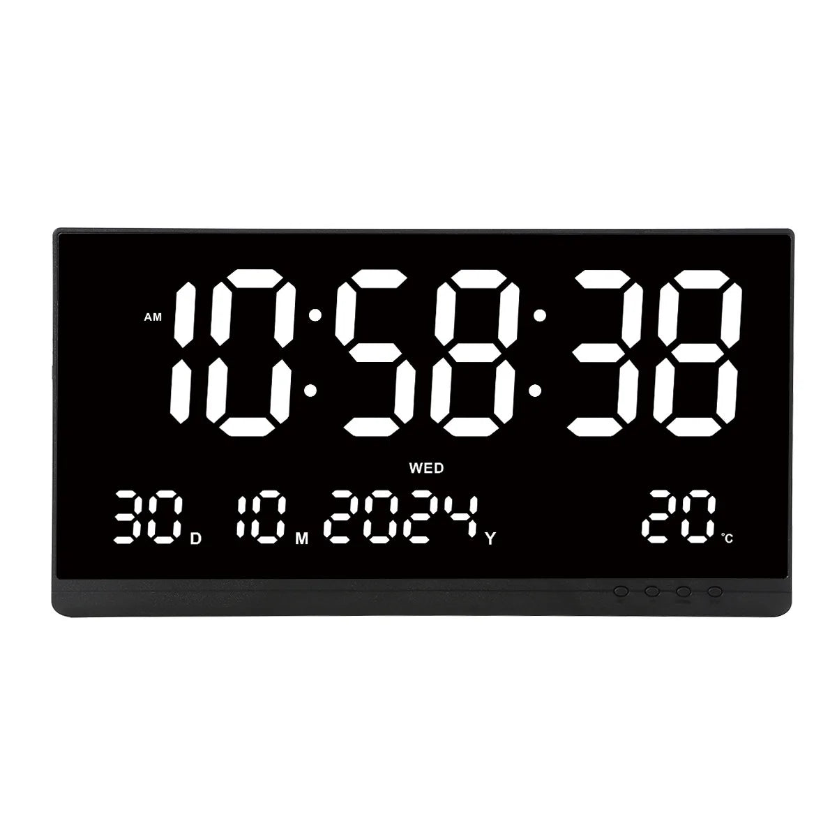21 Inch Large Digital Wall Clock Large LED Screen Display Clock with Time/Date/Week/Temperature 12/24H Adjustable Brightness