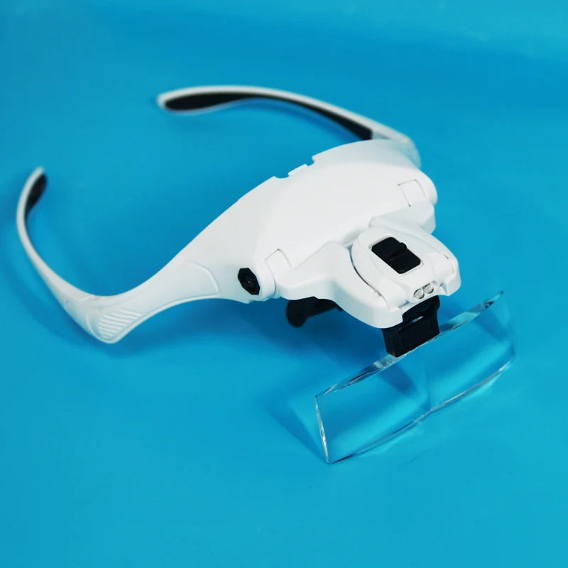 Magnifying Glasses With light LED Reading  Watchmaker Repair Wearing Magnifier 1.5X 2.5X 3.5X 5.0X Usb Rechargeable