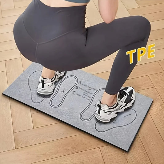 Thick Anti Slip Squat Mat, Suitable for Yoga, Pilates, and Gluteal Muscle Exercises - Home Gym, Exercise Mat