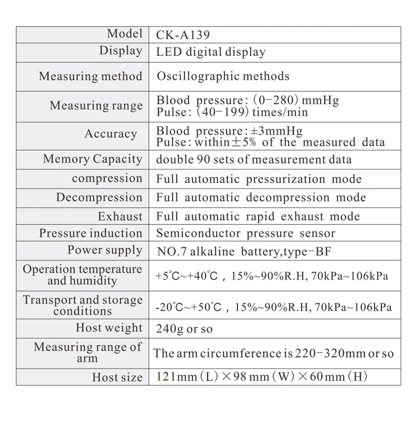 Electronic Tensiometer Portable Upper Arm BP Meter Digital Blood Pressure Monitors Automatic Measurement Cuff Sphygmomanometer