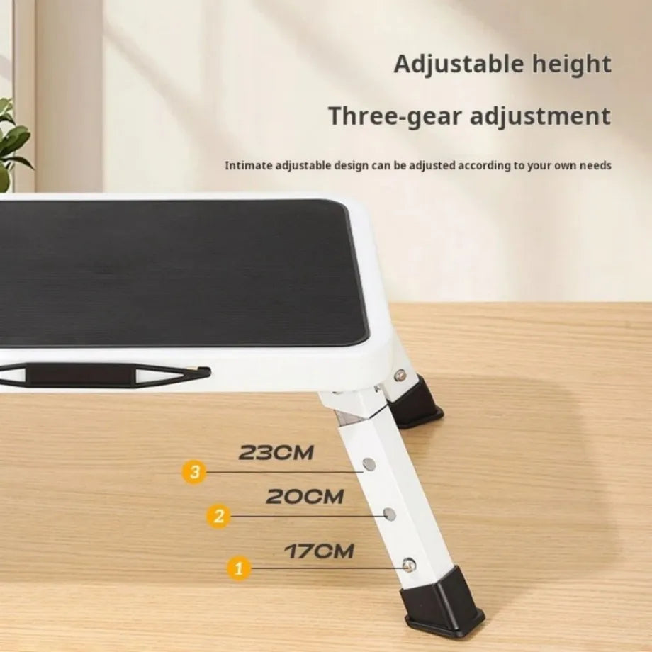 🔥3-Step Foldable Step Stool 150kg Capacity, Anti-Slip PVC Pedal & Carbon Steel Frame for Home/RV/Camping (Black/White)