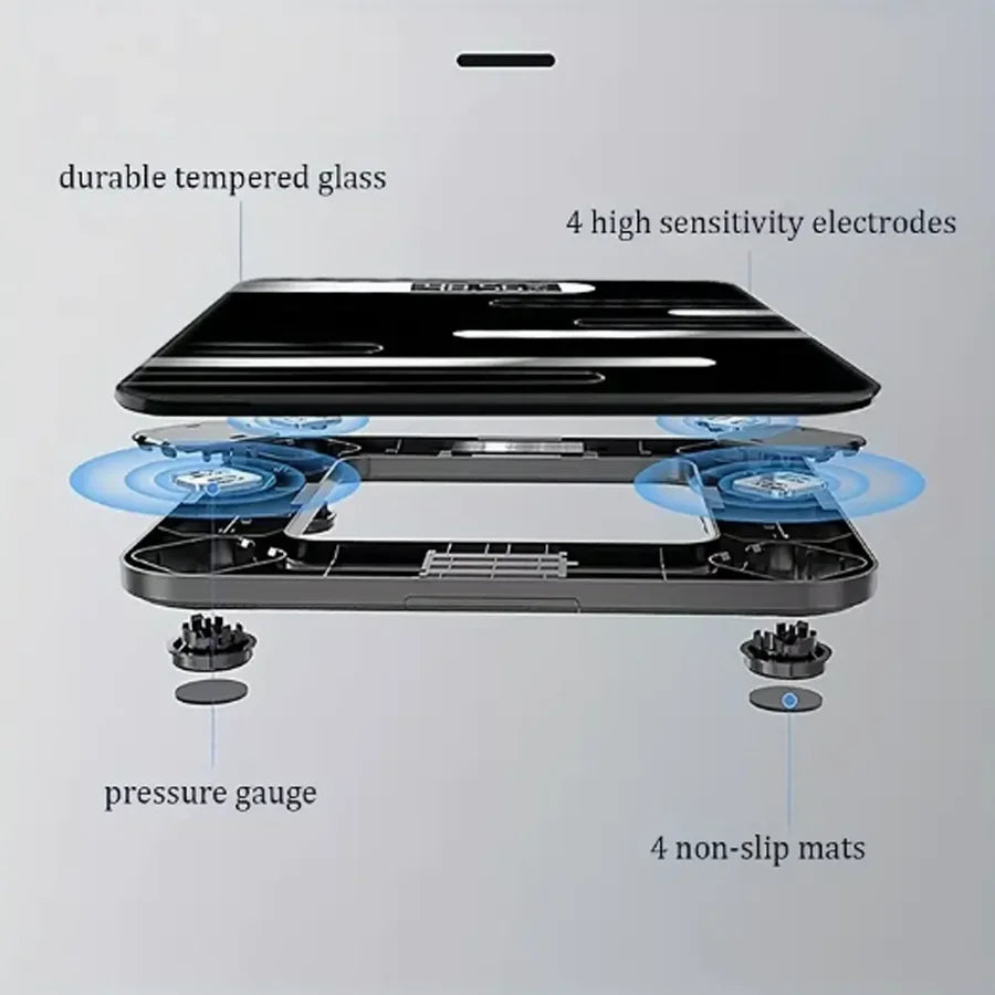 Bathroom Scales Floor Body Scale Digital Weight Scale Glass Electronic Smart Scales LCD Display Body Weighing Scale