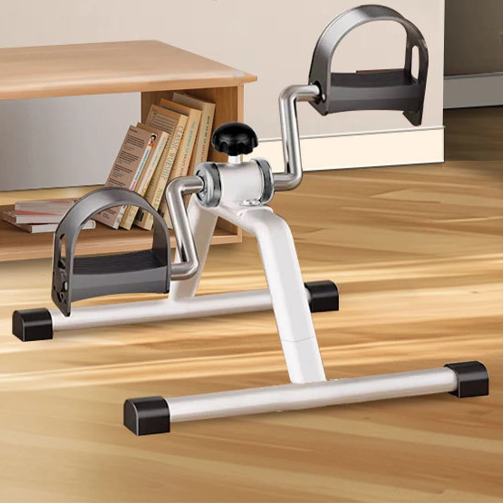 Mini Pedal Exerciser Exercise Bike Indoor Under Desk Bike Pedal Exerciser for Elderly Leg Rehabilitation Home Fitness Equipment