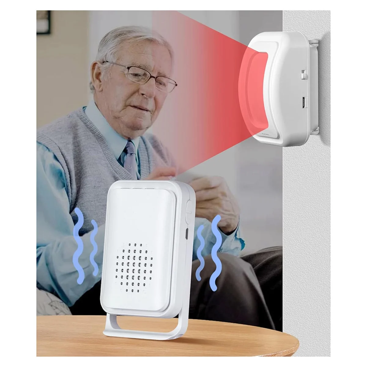 SZSC Bed Sensor Alarm for Elderly Dementia Patients - Wireless Fall Detection & Motion Sensor Alert System for Seniors