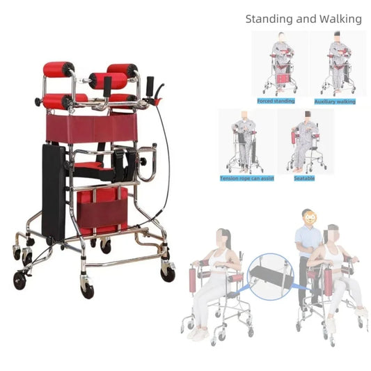 High Quality Adult Walker & Rollator Elderly Disabled Walking Training Aid for Rehabilitation Standing Support
