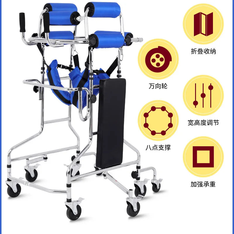 High Quality Adult Walker & Rollator Elderly Disabled Walking Training Aid for Rehabilitation Standing Support
