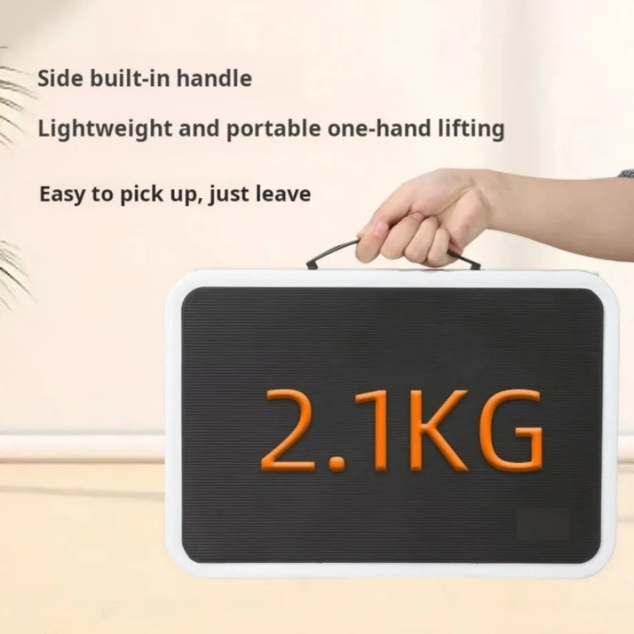 🔥3-Step Foldable Step Stool 150kg Capacity, Anti-Slip PVC Pedal & Carbon Steel Frame for Home/RV/Camping (Black/White)