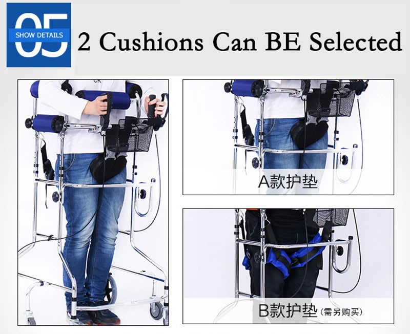 High Quality Adult Walker & Rollator Elderly Disabled Walking Training Aid for Rehabilitation Standing Support