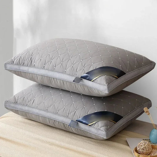 Orthopedic Pillow for Cervical Support & Sleep Aid High Resilience Non-Collapsing Core Student Single Pillow Home/Dorm/Hotel Use