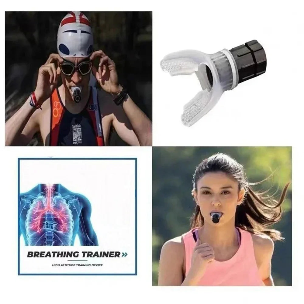 1pc Breathing Exercise For Lungs Portable Breath Fitness Exerciser Device Endurance Workout With Adjustable Resistances To