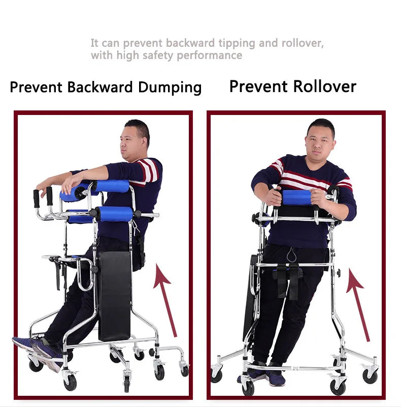 High Quality Adult Walker & Rollator Elderly Disabled Walking Training Aid for Rehabilitation Standing Support