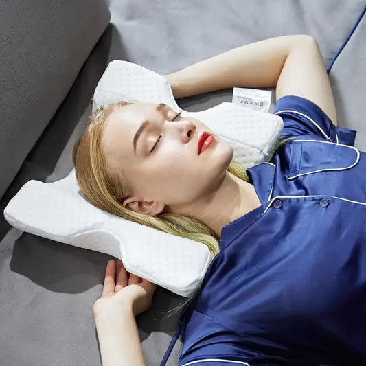 U-Shaped Curved Orthopedic Pillow for Sleep Memeory Foam Hand Pillow Hollow Orthopedic Products Neck Pillow Travel Side Sleepers