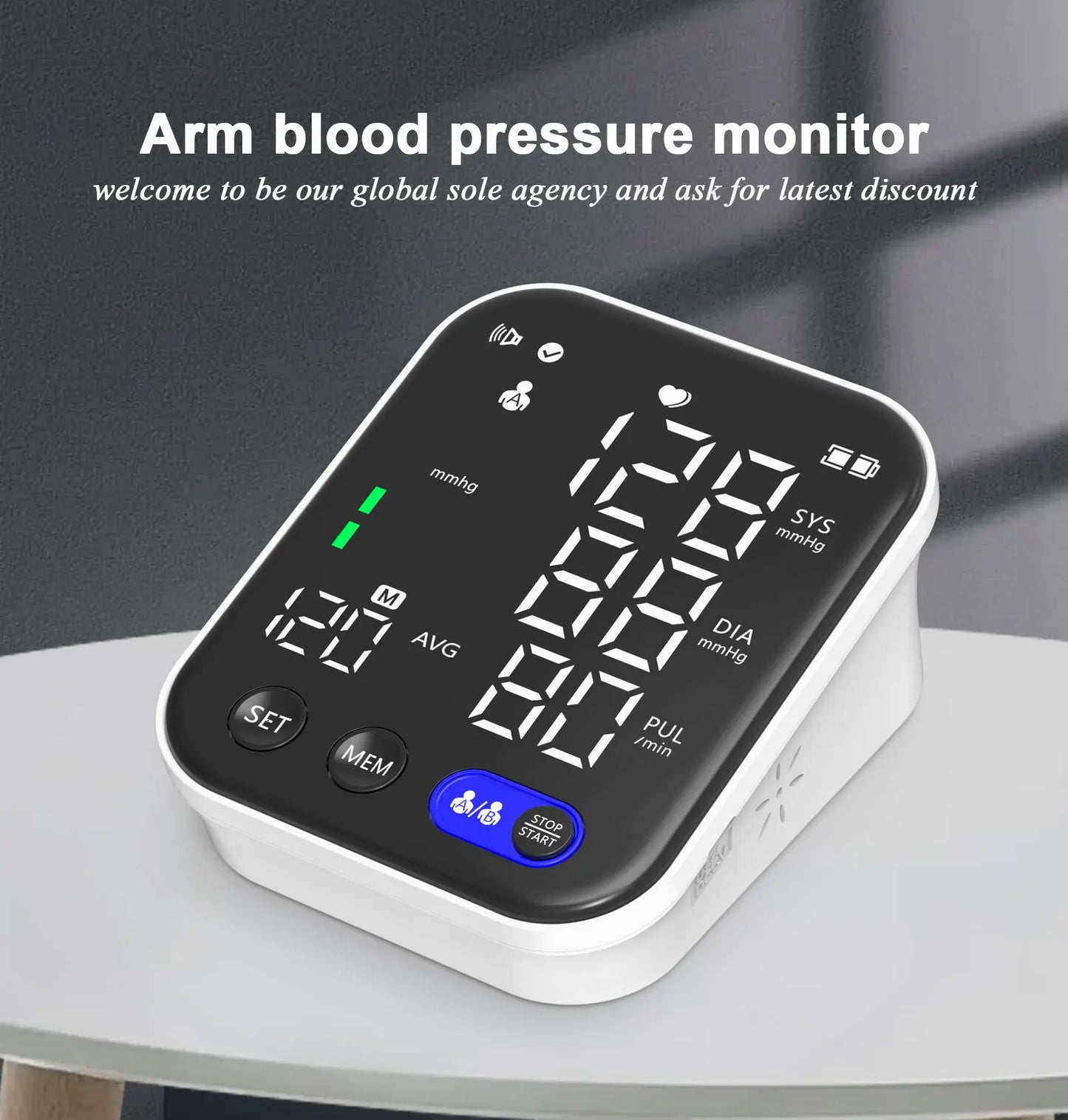 Electronic Tensiometer Portable Upper Arm BP Meter Digital Blood Pressure Monitors Automatic Measurement Cuff Sphygmomanometer