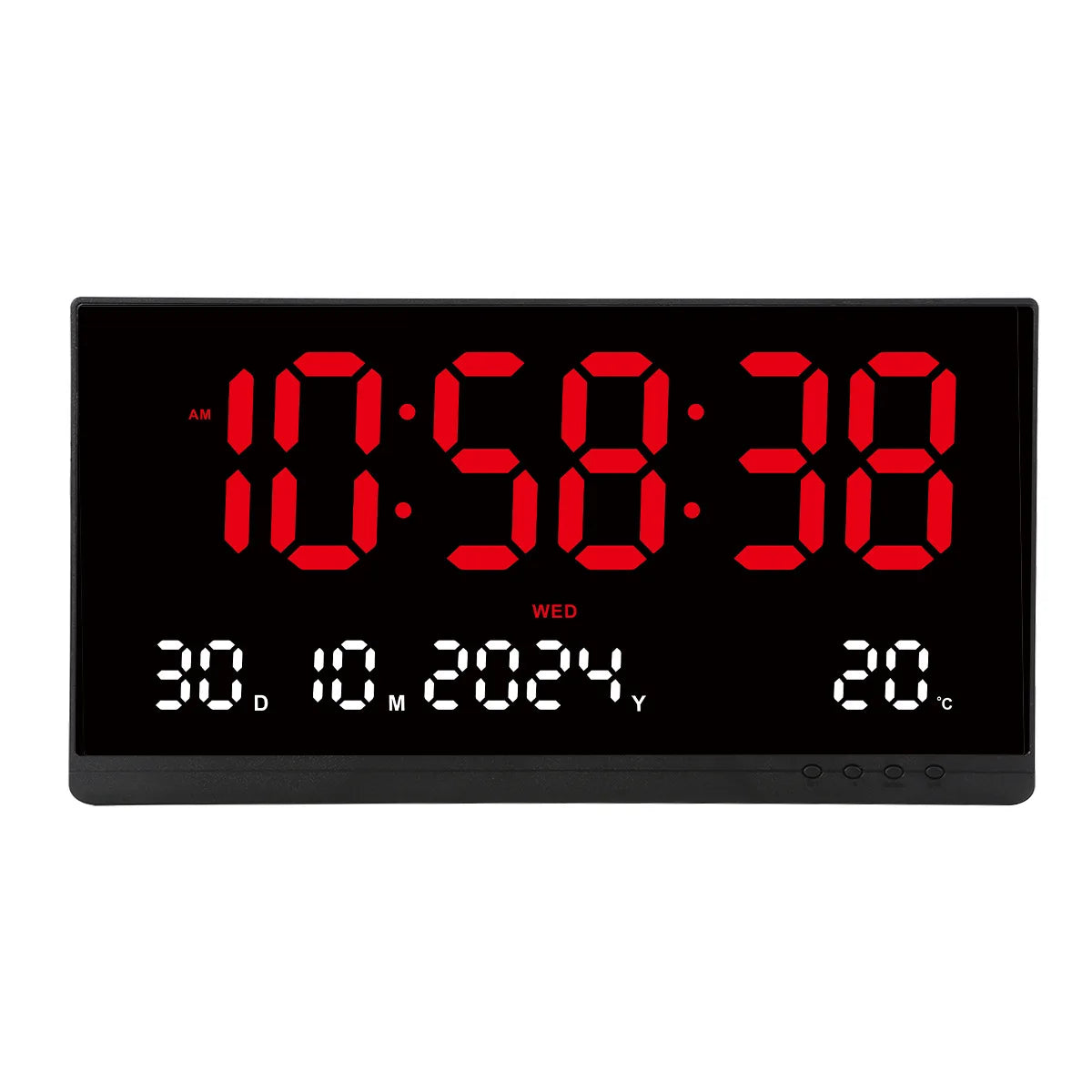 21 Inch Large Digital Wall Clock Large LED Screen Display Clock with Time/Date/Week/Temperature 12/24H Adjustable Brightness