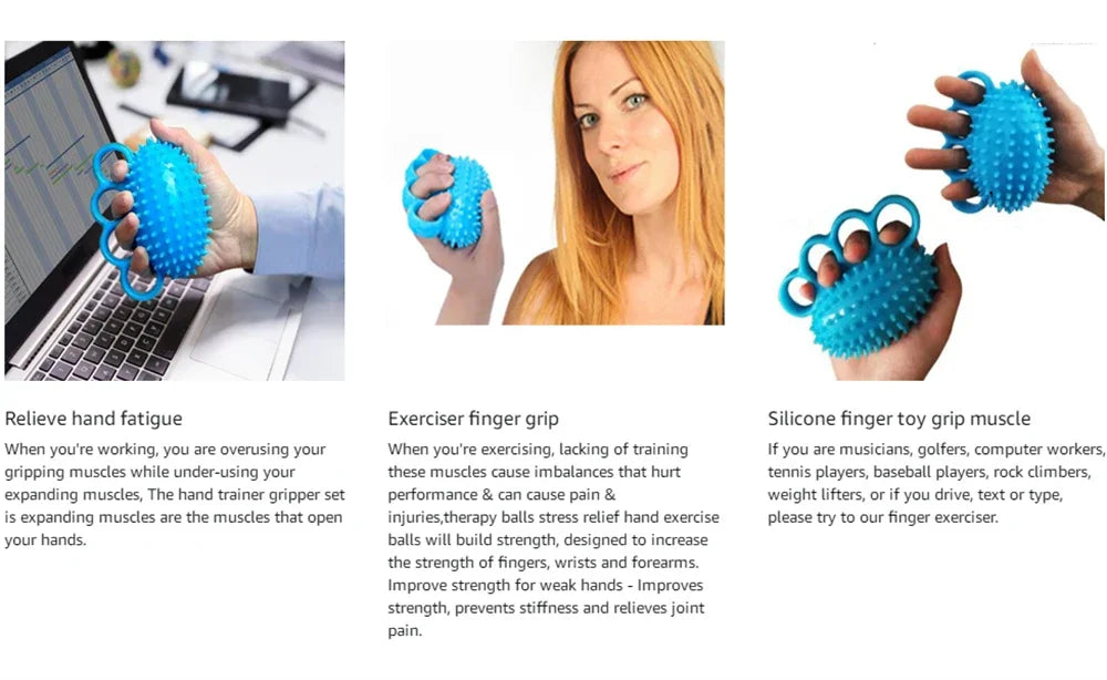Hand Grip Strengthener Finger Exerciser Training Ball for Patient Recovery Elderly Stroke Arthriti Physical Therapy Hand Massage