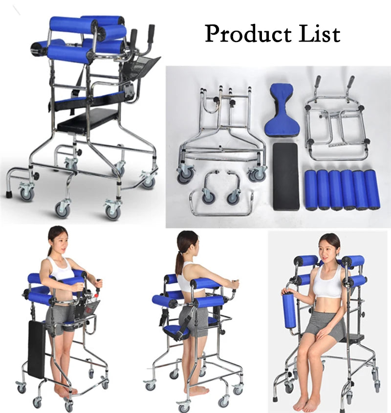 High Quality Adult Walker & Rollator Elderly Disabled Walking Training Aid for Rehabilitation Standing Support