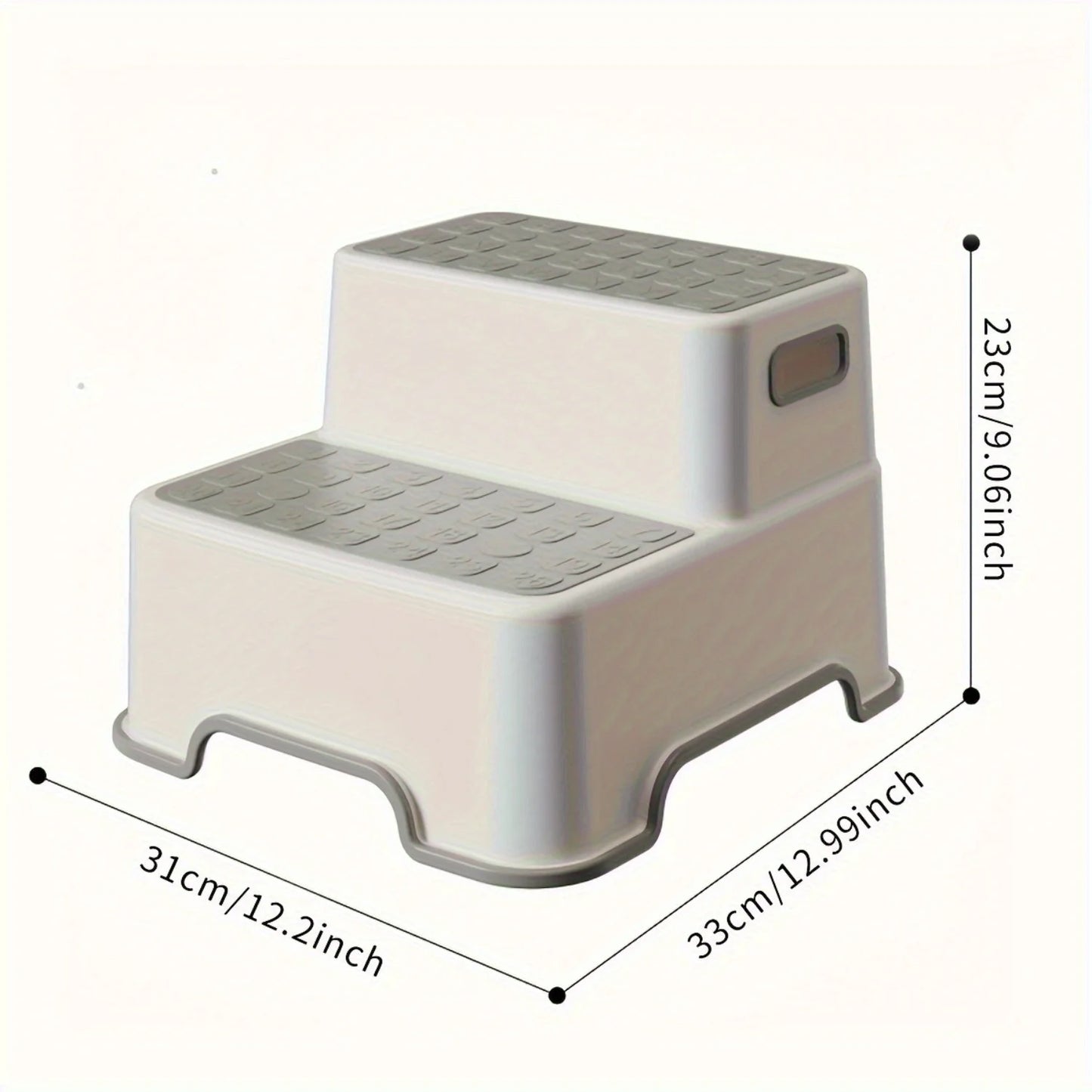 Portable Step Stool Bathroom Anti Slip Two-step Ladder: Suitable for Toilet Training and Sink - Plastic, No Electricity Required