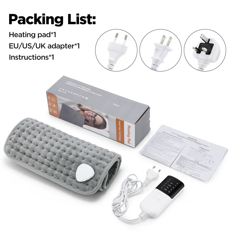 60x30CM Heating Pad 10 Levels Constant Temperature 4 Modes Timing Hot Blanket Keep Legs Abdomen Hands Body Warming Thermal Mat