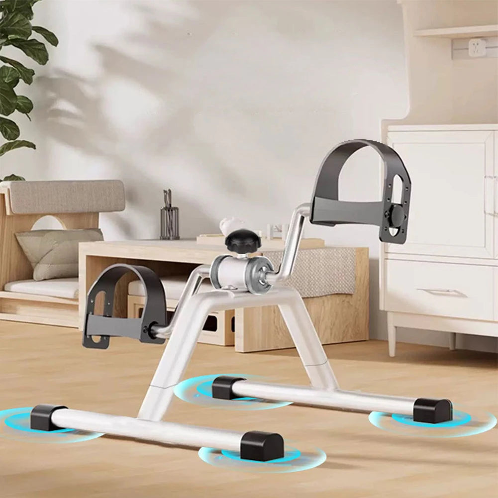 Mini Pedal Exerciser Exercise Bike Indoor Under Desk Bike Pedal Exerciser for Elderly Leg Rehabilitation Home Fitness Equipment
