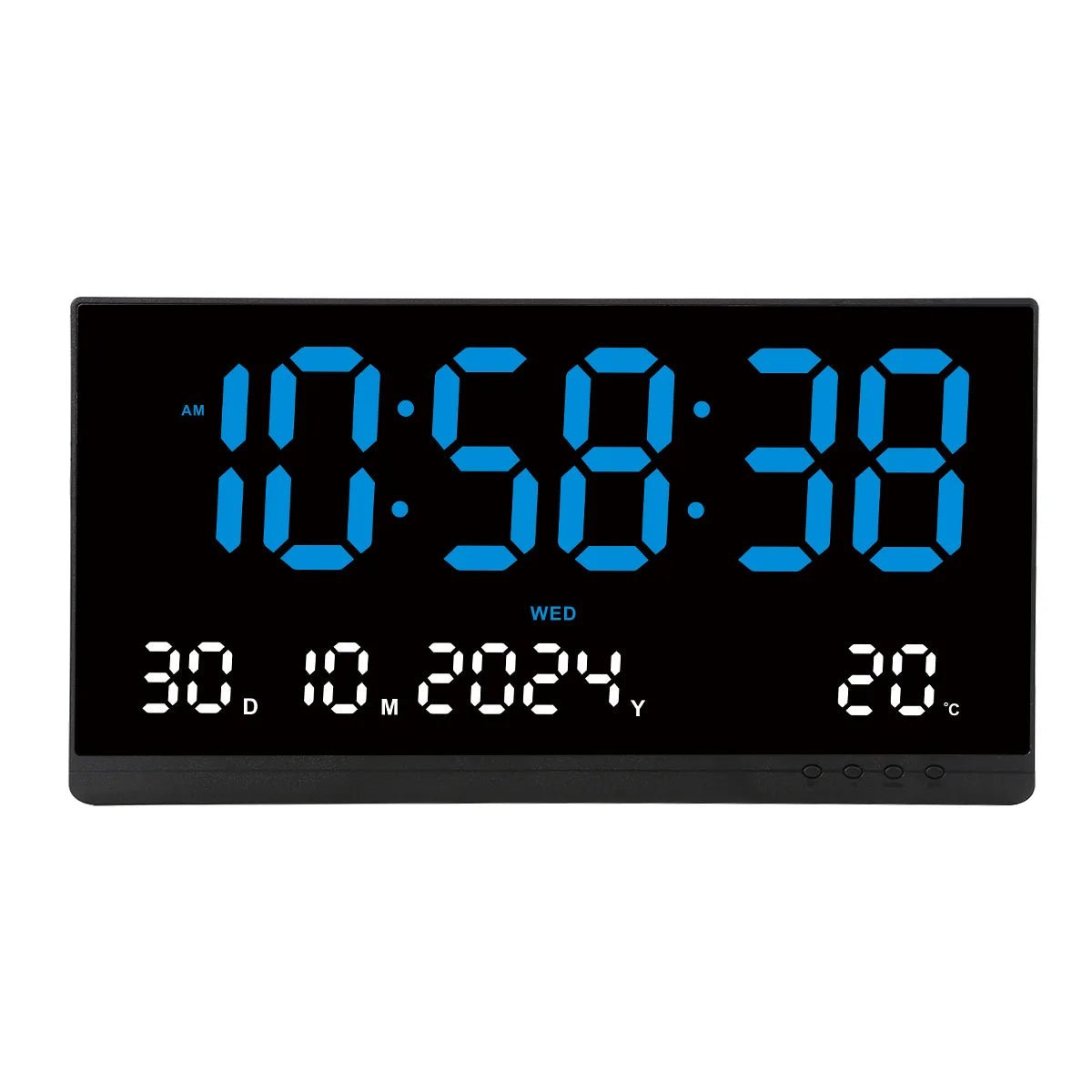 21 Inch Large Digital Wall Clock Large LED Screen Display Clock with Time/Date/Week/Temperature 12/24H Adjustable Brightness