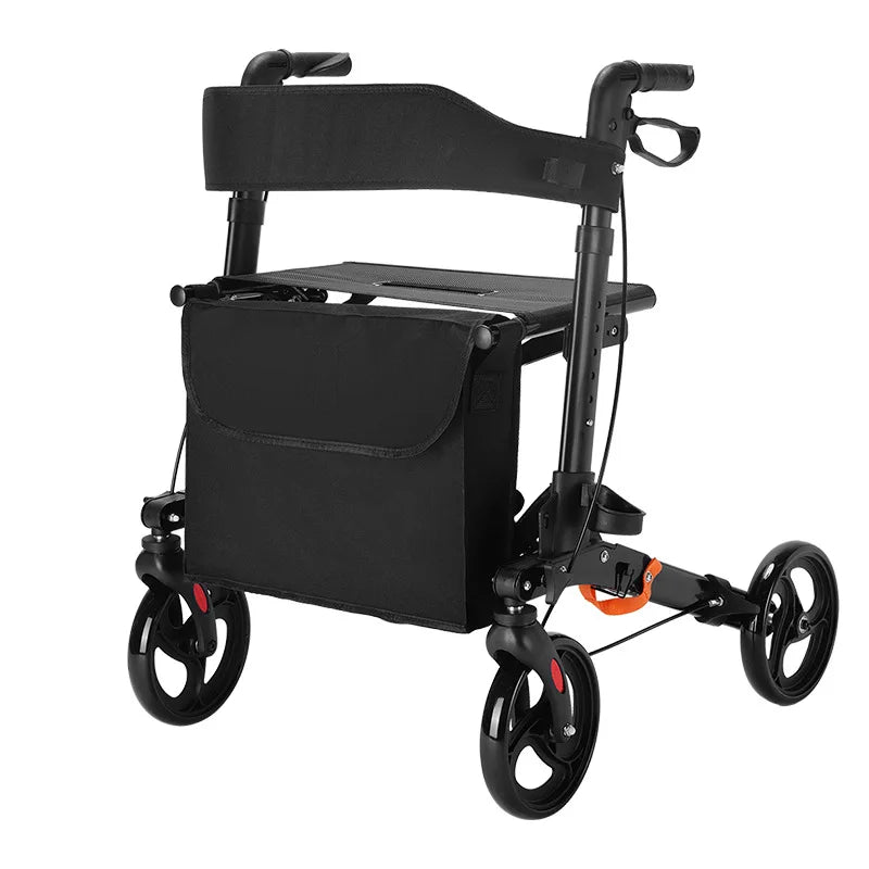Walker Aid For The Elderly Rehabilitation Walking Anti-Fall Adjustable Folding Walking Rollator Carts With Arm Support Walker