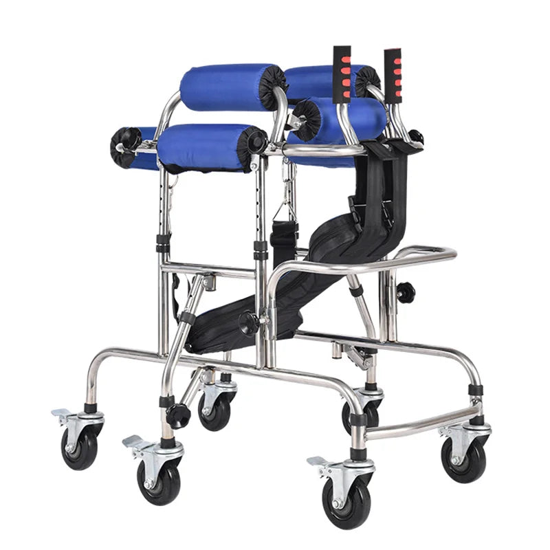 Children's Standing Frame Disabled Child Walker Walker Paraplegic Lower Limb Training Standing Frame with Wheel Walker