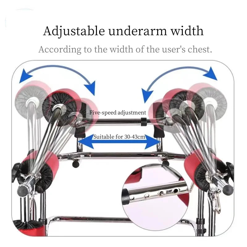 High Quality Adult Walker & Rollator Elderly Disabled Walking Training Aid for Rehabilitation Standing Support