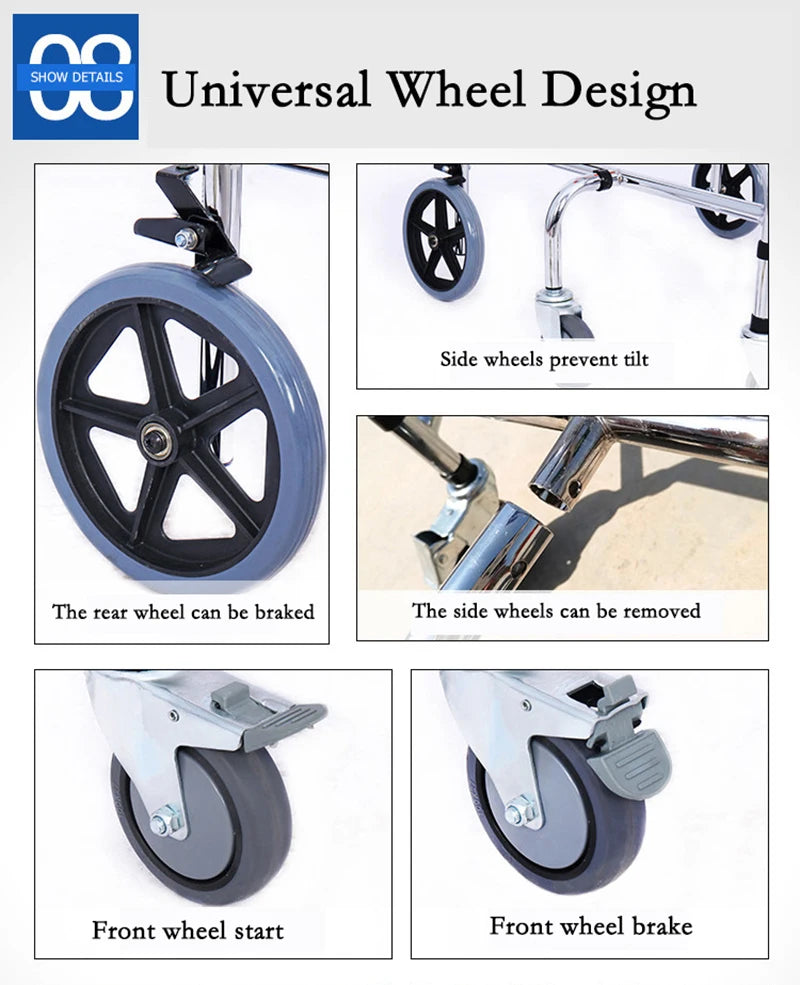 High Quality Adult Walker & Rollator Elderly Disabled Walking Training Aid for Rehabilitation Standing Support