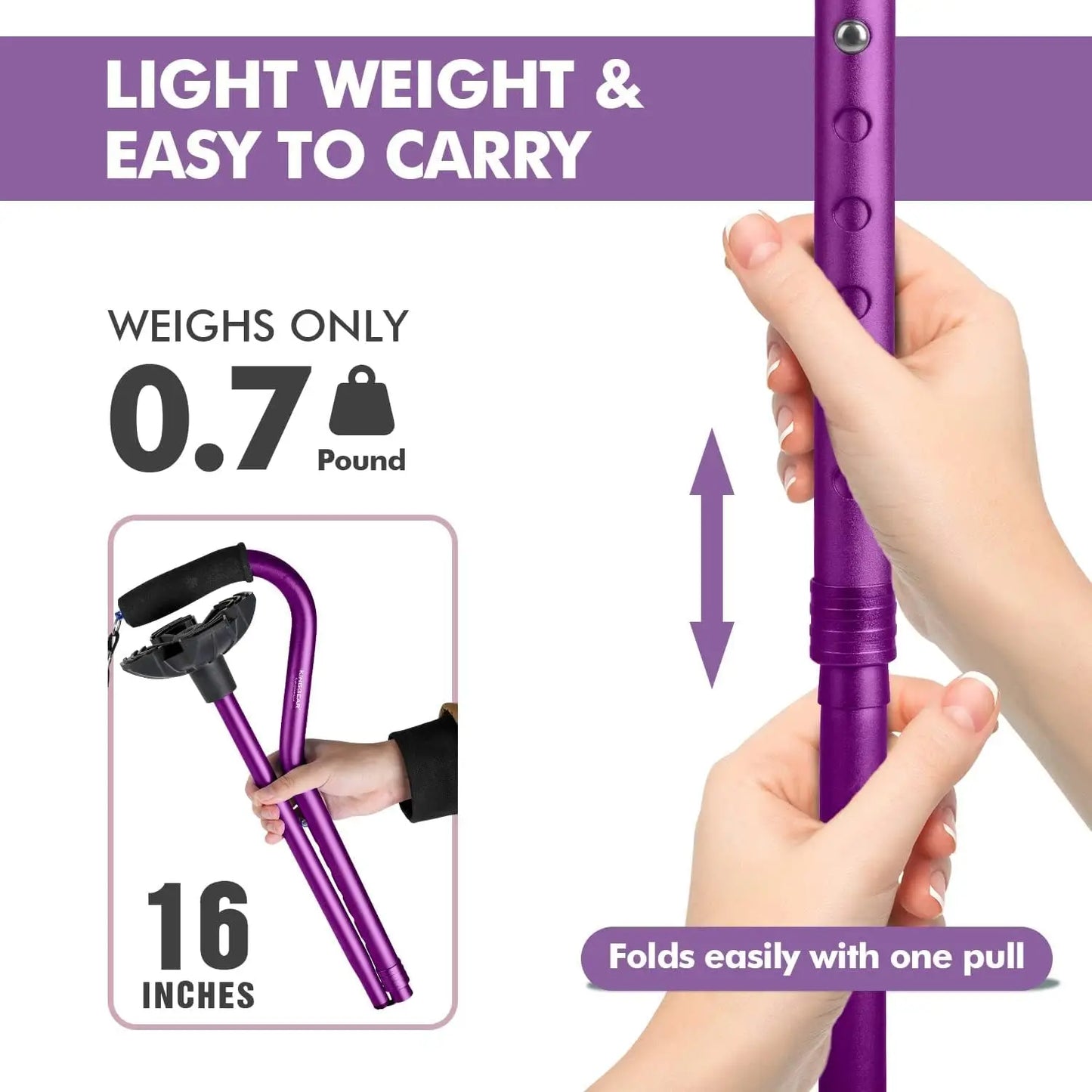 Walking Cane for Men&Women Adjustable Cane Offset Cushioned Handle Portable Lightweight Sturdy Mobility Walker Aid for Seniors