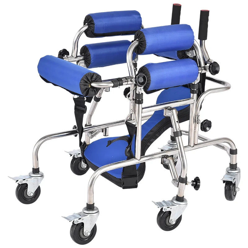 Children's Standing Frame Disabled Child Walker Walker Paraplegic Lower Limb Training Standing Frame with Wheel Walker
