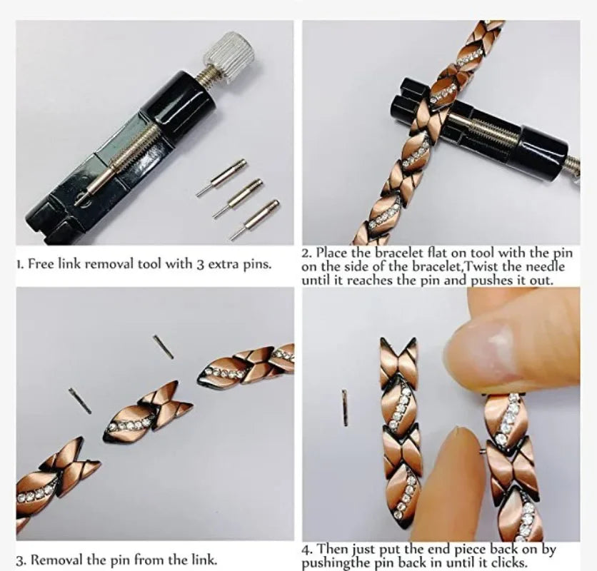 Magnetic Therapy Arthritis Pain Relief Bracelets for Women Magnetic Steel Titanium Health Bracelet with Crystal Fashion Jewelry
