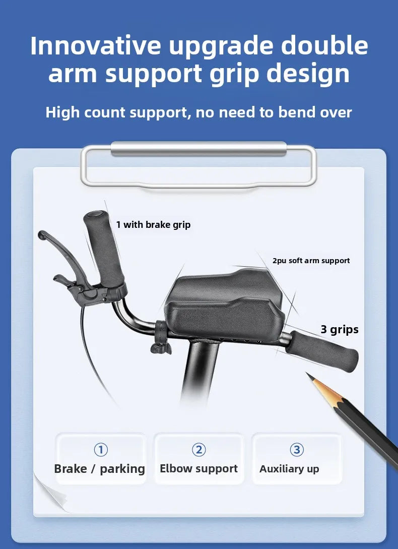 Walker Aid For The Elderly Rehabilitation Walking Anti-Fall Adjustable Folding Walking Rollator Carts With Arm Support Walker