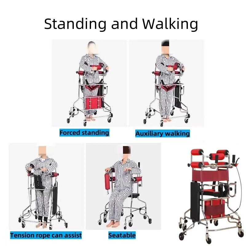 High Quality Adult Walker & Rollator Elderly Disabled Walking Training Aid for Rehabilitation Standing Support