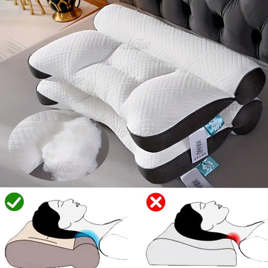 Orthopedic Neck Pillow Ergonomic Sleeping Pillow SPA Massage Pillow Breathable Memory Foam Help Sleep Relax Cervical Protection
