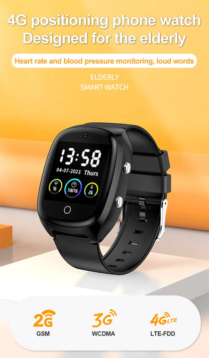 Elderly Smart Watch For Senior Falling Detection GPS Positioning 4G SOS Phone Call Medicine Remind Footprint Track HeartRate GK8