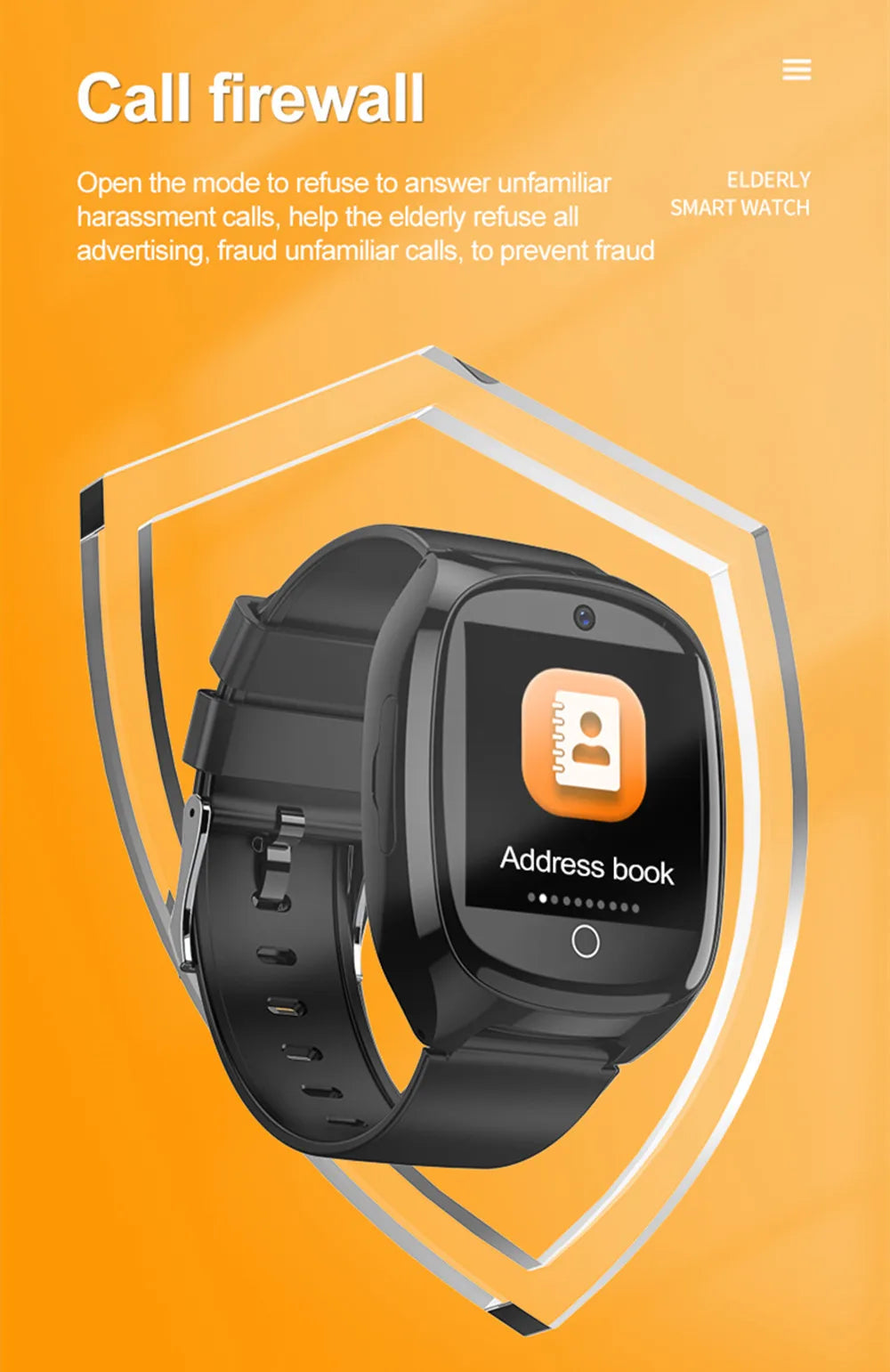 Elderly Smart Watch For Senior Falling Detection GPS Positioning 4G SOS Phone Call Medicine Remind Footprint Track HeartRate GK8