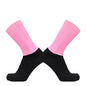 Anti Slip Silicone Summer Aero Socks Whiteline Cycling Socks Men Bicycle Sport Running Bike Socks Calcetines Ciclismo