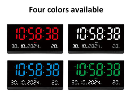 21 Inch Large Digital Wall Clock Large LED Screen Display Clock with Time/Date/Week/Temperature 12/24H Adjustable Brightness