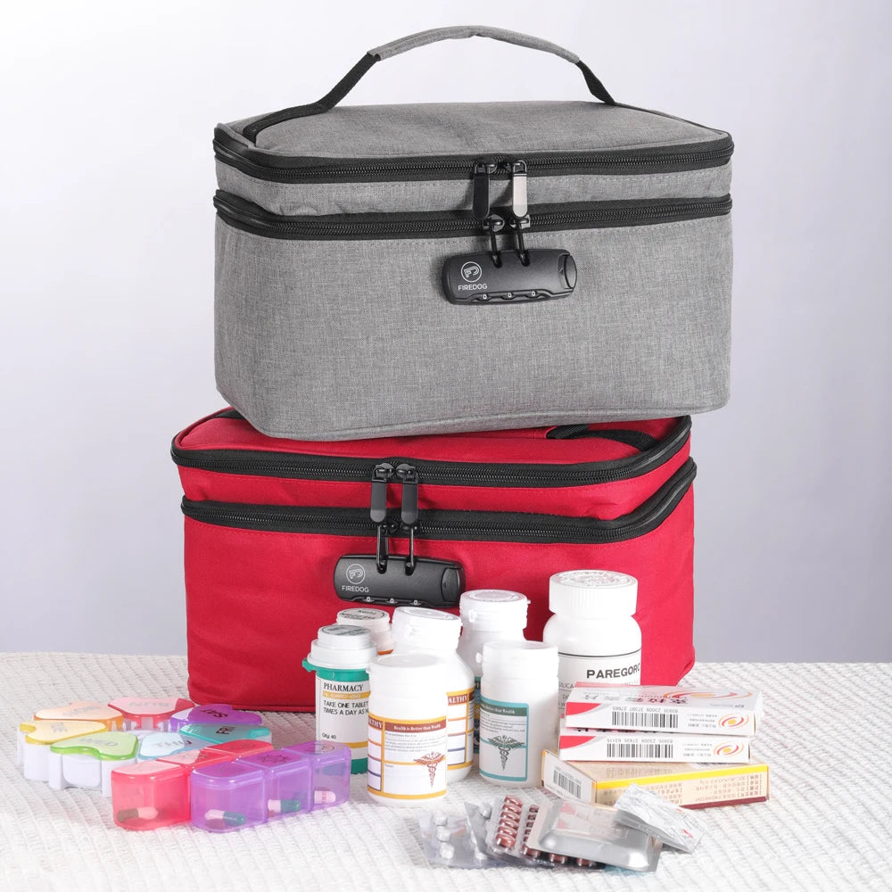 Medicine Storage Organizer Bag Empty, Travel Medicine Bag Pill Bottle Organizer Box, Home Medication Bag