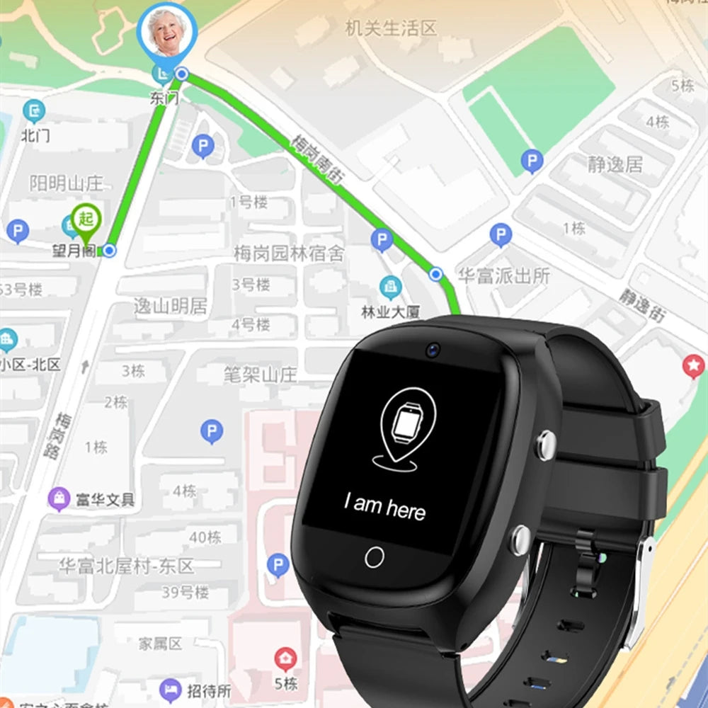 Elderly Smart Watch For Senior Falling Detection GPS Positioning 4G SOS Phone Call Medicine Remind Footprint Track HeartRate GK8