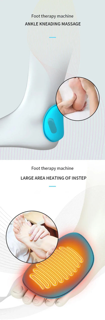 Foot Massager Electric Vibrator Shiatsu Heating Therapy Hot Compression Knead Roller Muscle Relaxation Pain Relief 6D Massage