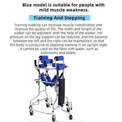 High Quality Adult Walker & Rollator Elderly Disabled Walking Training Aid for Rehabilitation Standing Support