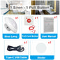 Caregiver Pager Panic Button Wireless Nurse Call Siren Alarm Buzzer System for Elderly Disabled Seniors Toliet Bathroom Hospital